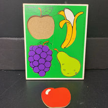 Load image into Gallery viewer, 4pc Wooden Favorite Fruits Puzzle 1982 Vintage Collectible
