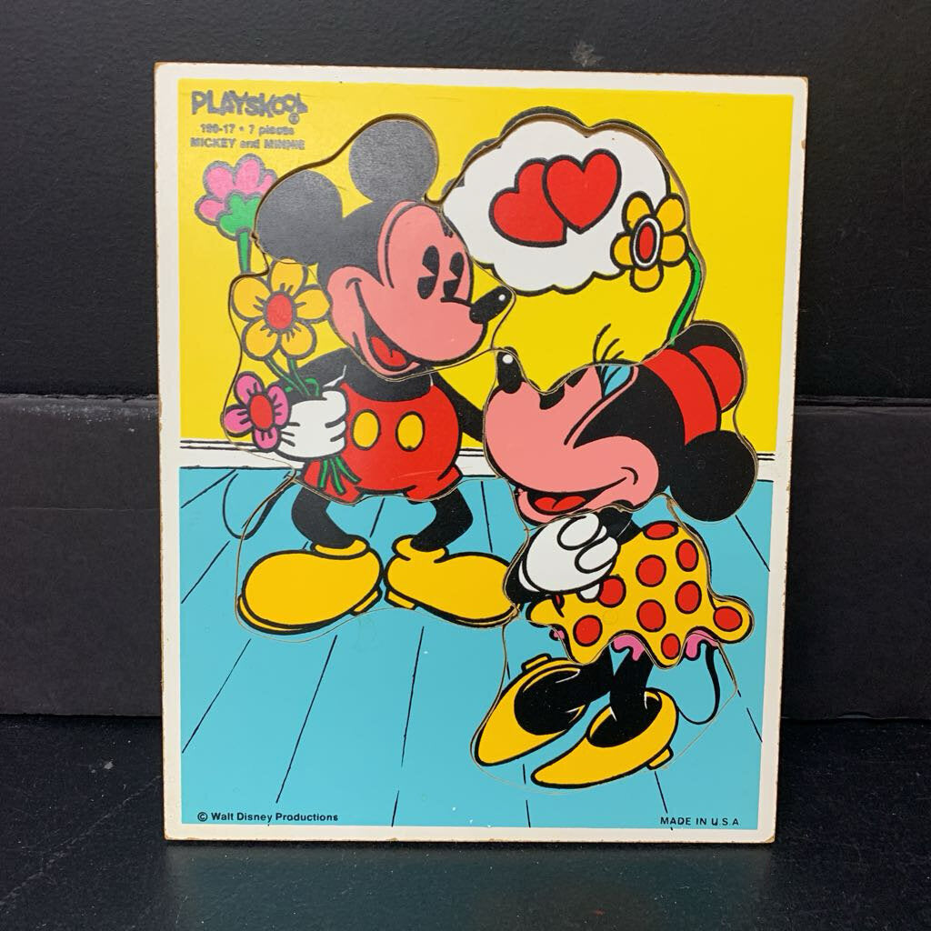 7pc Playskool Wooden Mickey and Minnie Puzzle