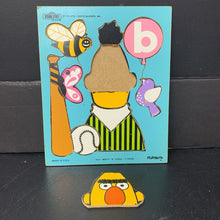Load image into Gallery viewer, 11pc Playskool Wooden Bert&#39;s &quot;B&quot; Puzzle 1973 Vintage Collectible
