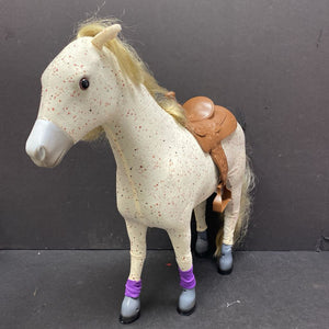 Poseable Horse w/Saddle for 18" Doll