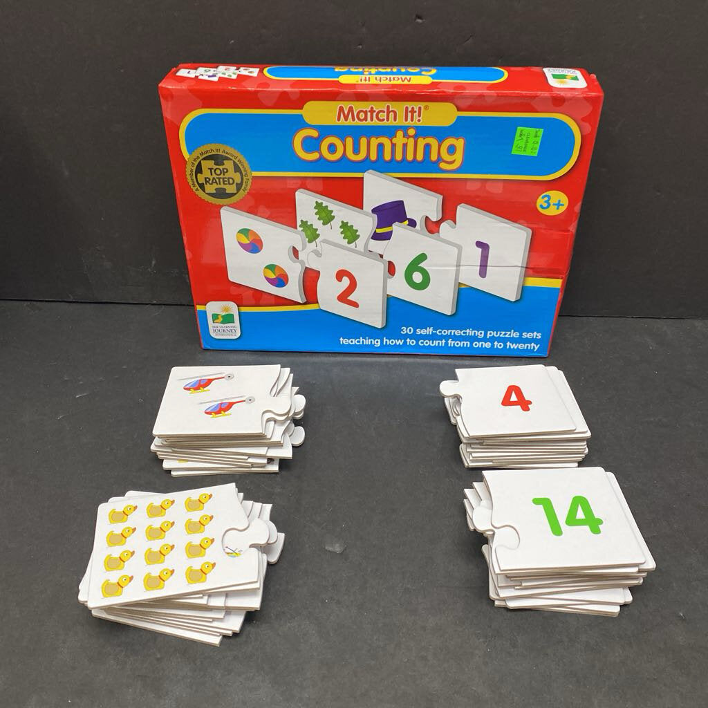 Match It! Counting 30 Self-Correcting Puzzle Sets