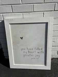 "You have filled my heart..." Wall Picture