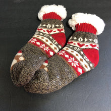 Load image into Gallery viewer, Christmas Slipper Socks (Sock Monkey)
