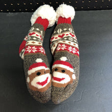 Load image into Gallery viewer, Christmas Slipper Socks (Sock Monkey)
