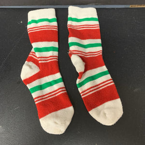 Girls Christmas Striped Socks