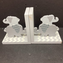 Load image into Gallery viewer, Wooden Elephant Bookends
