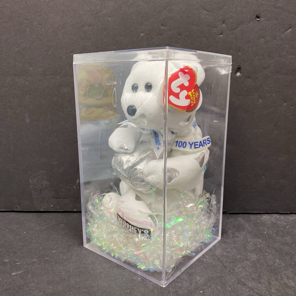 Kisses the Bear Hershey's Kiss Bear Beanie Baby w/Display Case