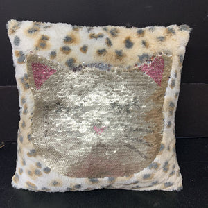 "Meow" Reverse Sequin Pillow