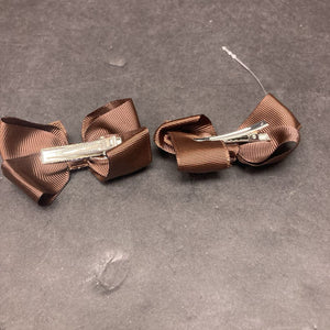 2pk Solid Hairbow Clips