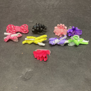 9pk Mini Hairbow Clips