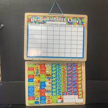 Load image into Gallery viewer, Wooden Magnetic Responsibility Chart
