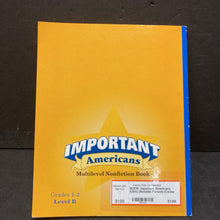 Load image into Gallery viewer, Important Americans (USA) (Notable Person) (Carina Sanchez) -paperback educational
