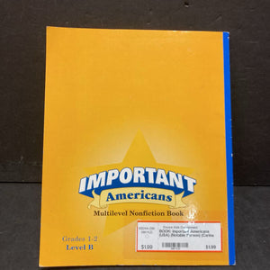 Important Americans (USA) (Notable Person) (Carina Sanchez) -paperback educational