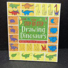 Load image into Gallery viewer, Step-By-Step Drawing Dinosaurs (Usborne) (Candice Whatmore) -paperback activity
