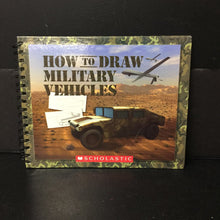 Load image into Gallery viewer, How to Draw Military Vehicles -hardcover activity
