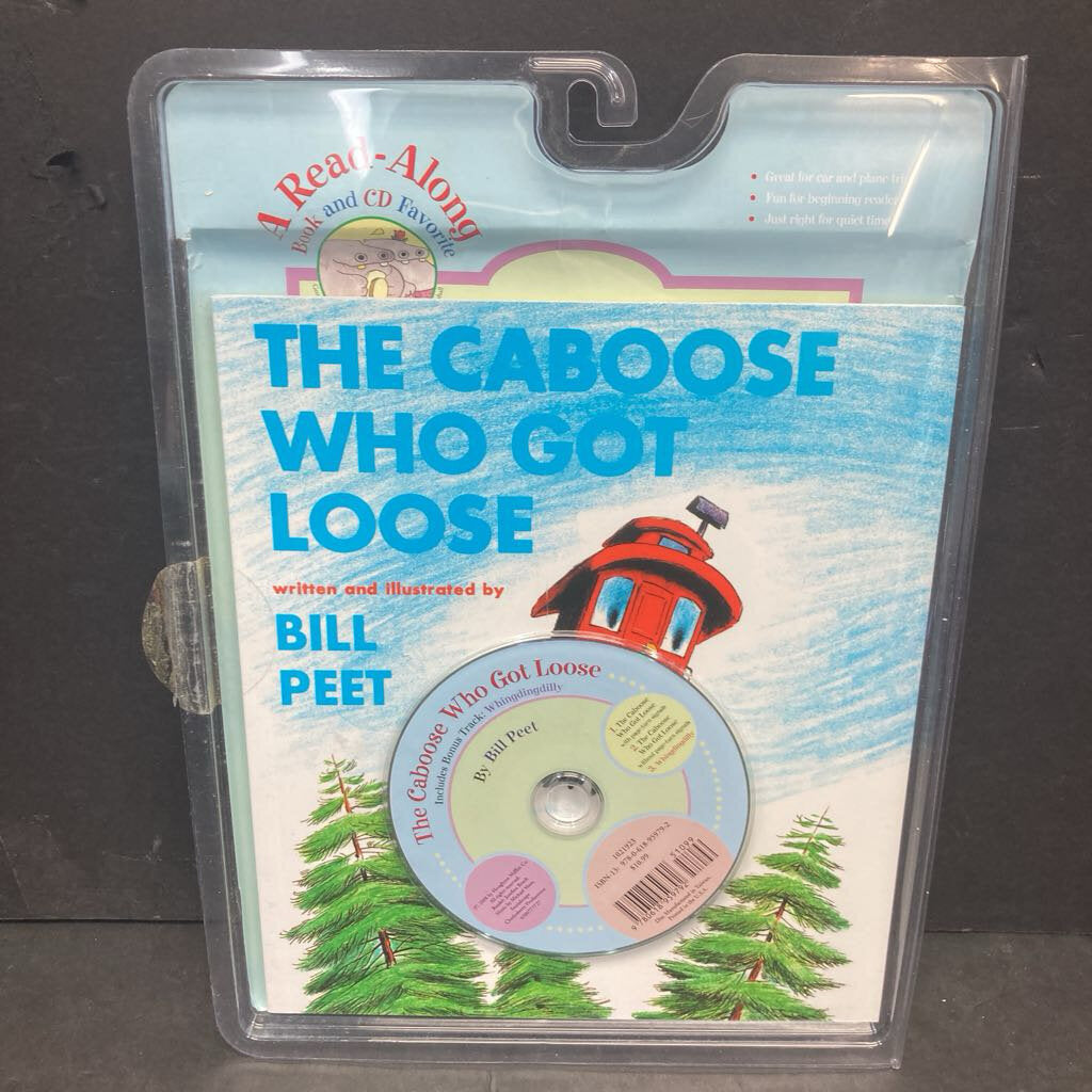 The Caboose Who Got Loose Book and CD (Bill Peet) -paperback