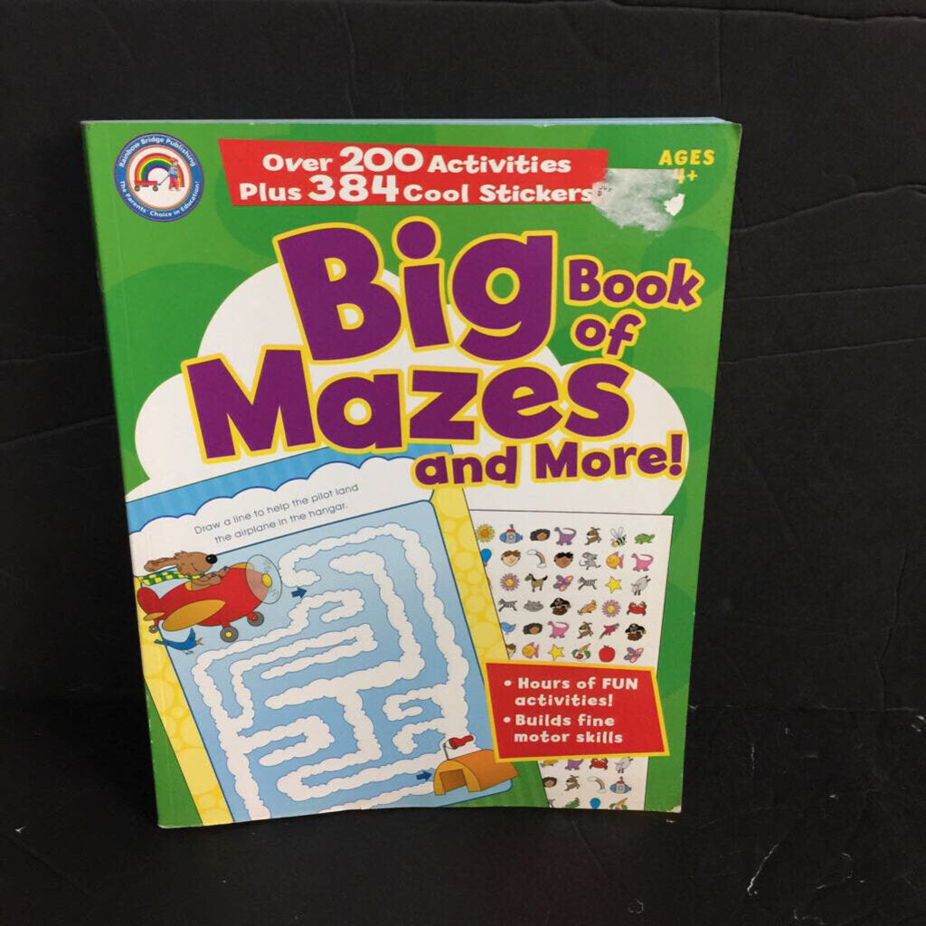 Big Book of Mazes and More With 384 Stickers -paperback activity