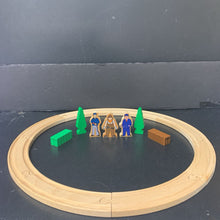 Load image into Gallery viewer, Wooden Train Tracks Set w/Accessories
