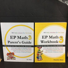 Load image into Gallery viewer, EP Math 3 Workbook &amp; Parent&#39;s Guide (Lee Giles) Set -workbook
