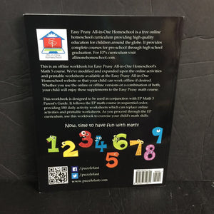 EP Math 3 Workbook & Parent's Guide (Lee Giles) Set -workbook