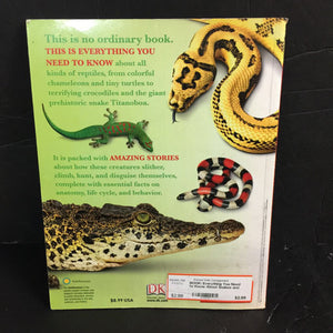 Everything You Need to Know About Snakes and Other Scaly Reptiles (DK Smithsonian) -paperback educational