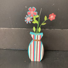 Load image into Gallery viewer, Striped Wooden Flower Pot Decor
