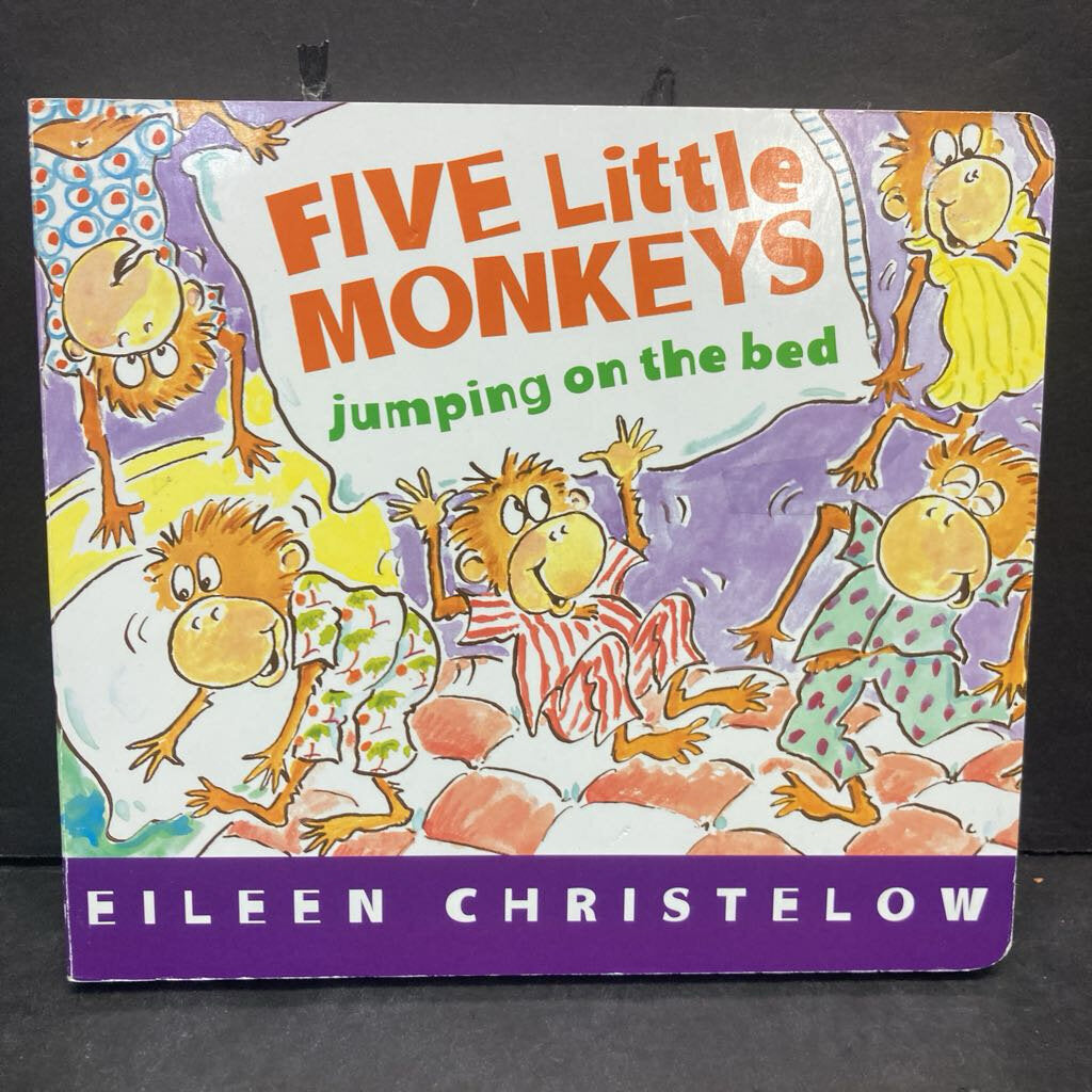 Five Little Monkeys Jumping on the Bed (Eileen Christelow) -board