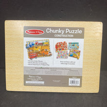 Load image into Gallery viewer, 6pc Wooden Construction Chunky Puzzle

