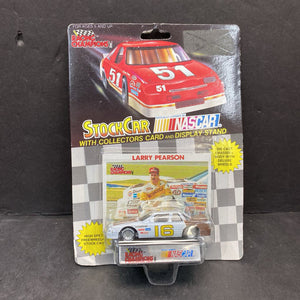 Larry Pearson #16 Goodyear NASCAR Stock Car w/Collector Card & Display Stand (NEW)
