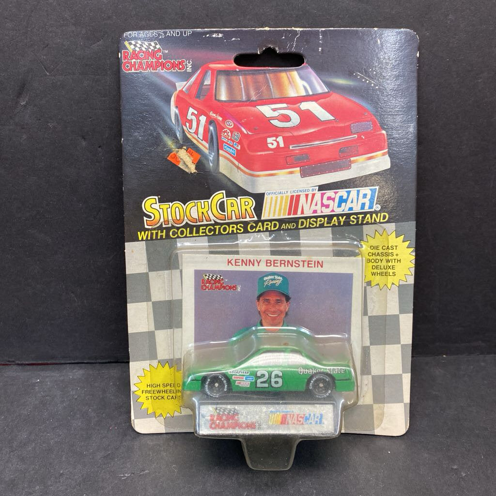 Kenny Bernstein #26 Quaker State NASCAR Stock Car w/Collector Card & Display Stand (NEW)