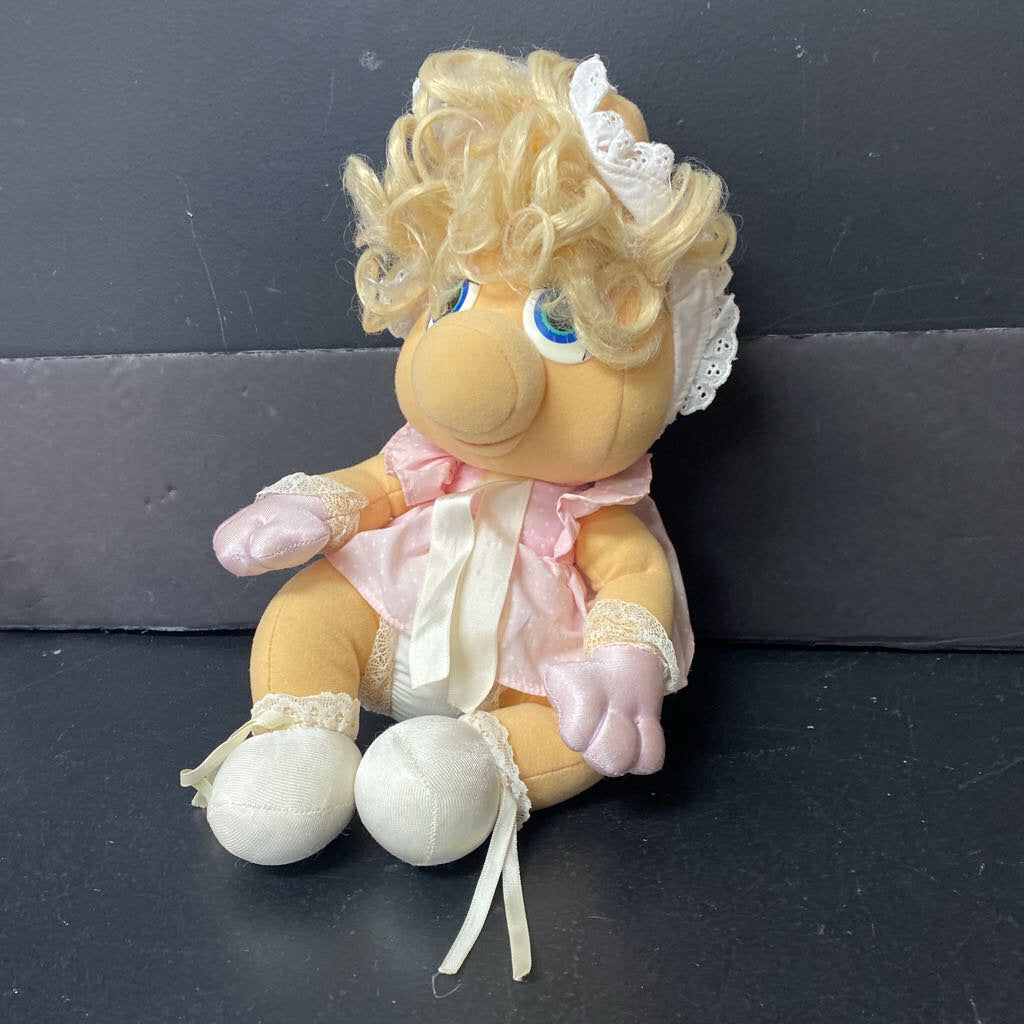 Muppet Babies Miss Piggy Plush Baby Doll 1983 Vintage Collectible
