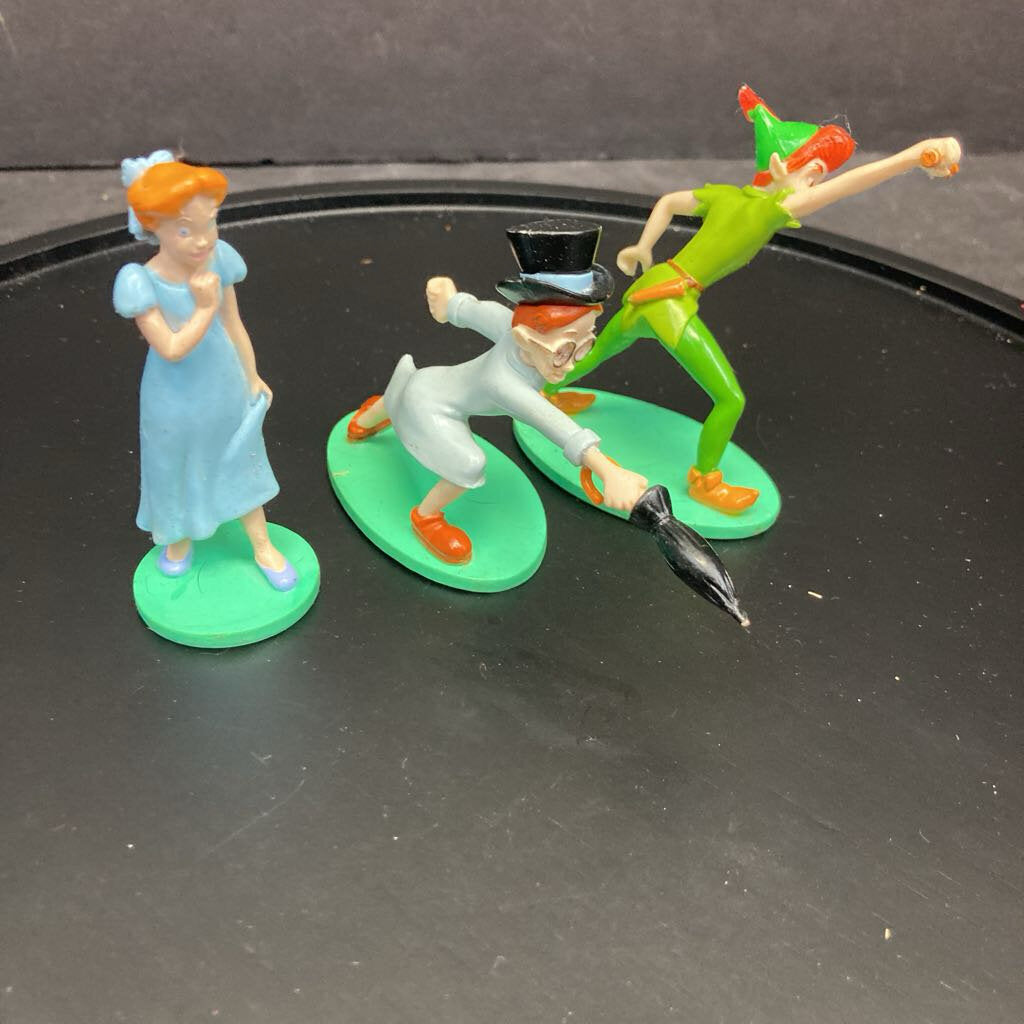 3pk Peter Pan Figures/Cake Toppers