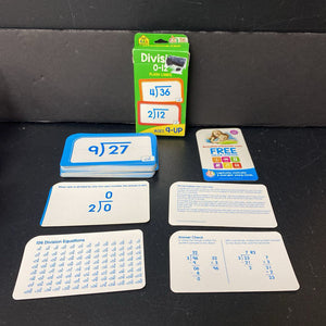 Division 0-12 Flash Cards