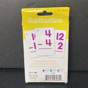 Subtraction Flash Cards