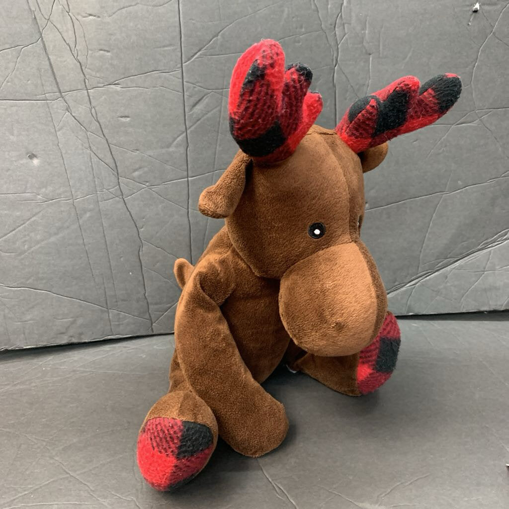 Plaid Moose Plush