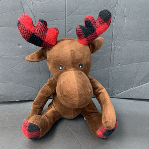 Plaid Moose Plush