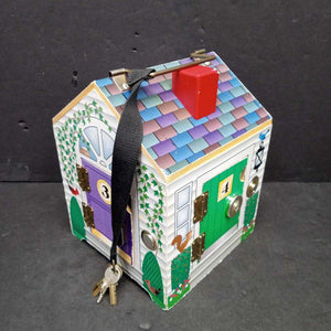 Take Along Wooden Doorbell House Battery Operated