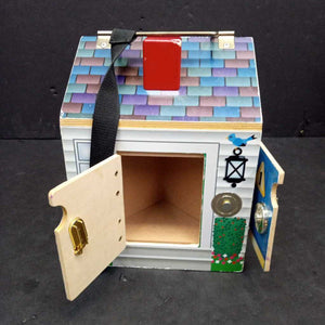 Take Along Wooden Doorbell House Battery Operated