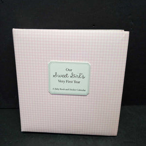 "Our Sweet Girl's Very First Year" Baby Book & Sticker Calendar