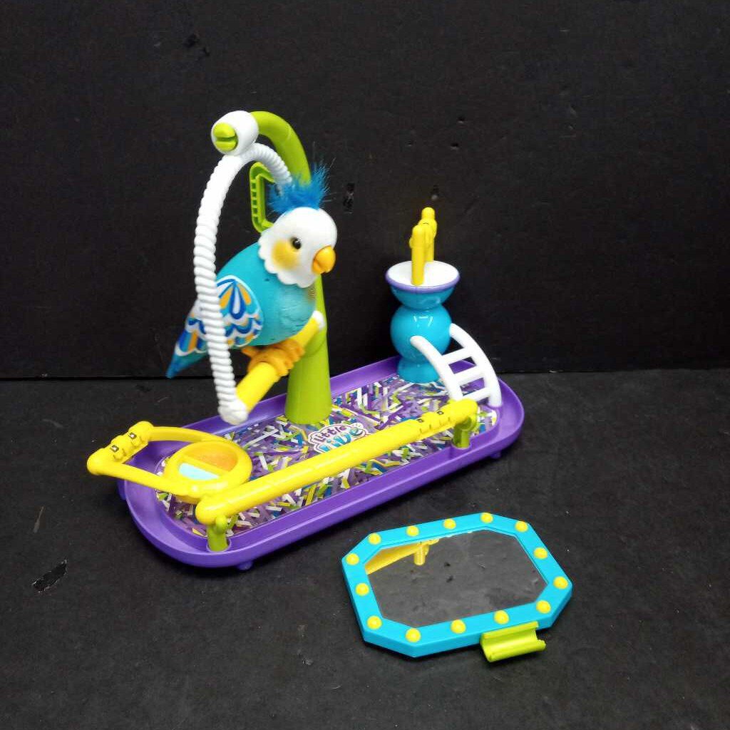 Cleverkeet Bird w/Cage Battery Operated