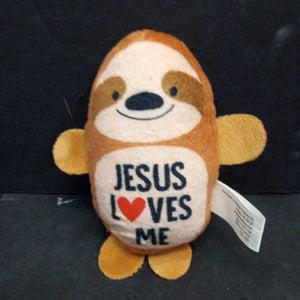 "Jesus Loves Me" Sloth Plush