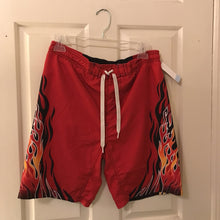 Load image into Gallery viewer, flames swim trunks
