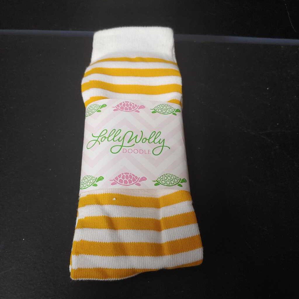 lolly wolly socks yellow/white lg