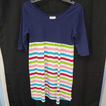 Load image into Gallery viewer, lolly wolly jr dress navy/mulicolor lg
