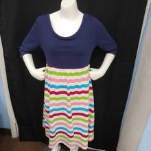 Load image into Gallery viewer, lolly wolly jr dress navy/mulicolor med
