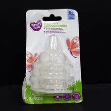 Load image into Gallery viewer, 3 pk silicone baby bottle nipples [NEW]
