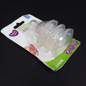 3 pk silicone baby bottle nipples [NEW]
