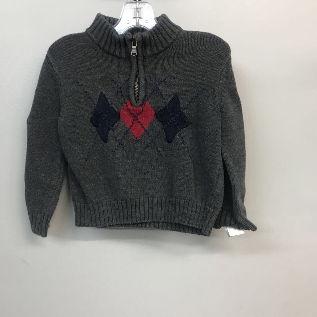 Diamond zip sweater