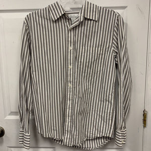 striped button down shirt