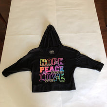 Load image into Gallery viewer, &quot;hope, peace, love&quot; hooded shirt
